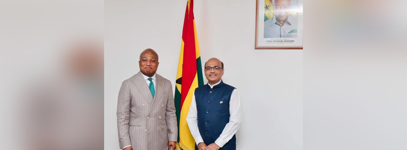  High Commissioner, H.E. Manish Gupta pays courtesy call on Minister for Foreign Affairs , Hon. Samuel Okudzeto Ablakwa